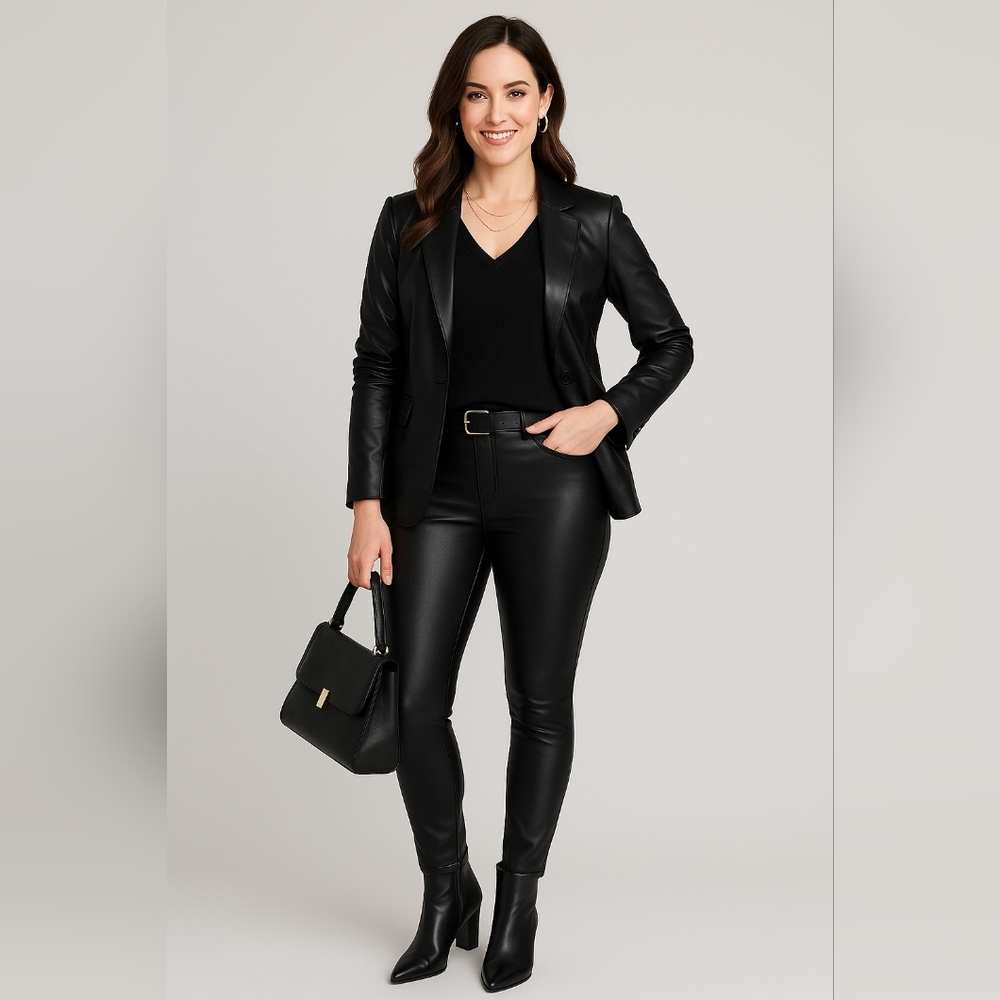 D&Co Essentials Black V-Neck Long Sleeve Pullover – Effortless Chic